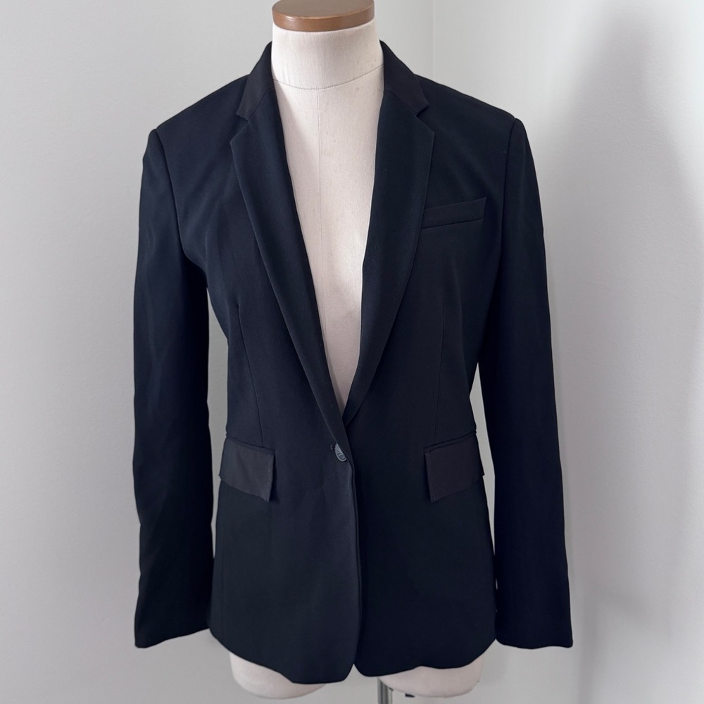 RAG & BONE Women's 2 Black One Button Blazer Lined Jacket Capsule Academic